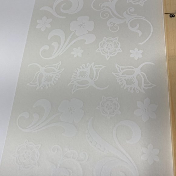 6 Sheets White Floral Stickers Card Making Flowers - Picture 3 of 7